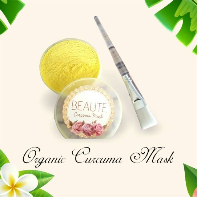 MASKER WAJAH BUBUK ORGANIK KUNYIT UNTUK JERAWAT