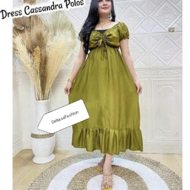 ⭐me⭐rakyat⭐ Daster Bali Tiara/ Daster Bali Casandra Polos Rufle dada Serut tangn kerut panjang[L220]