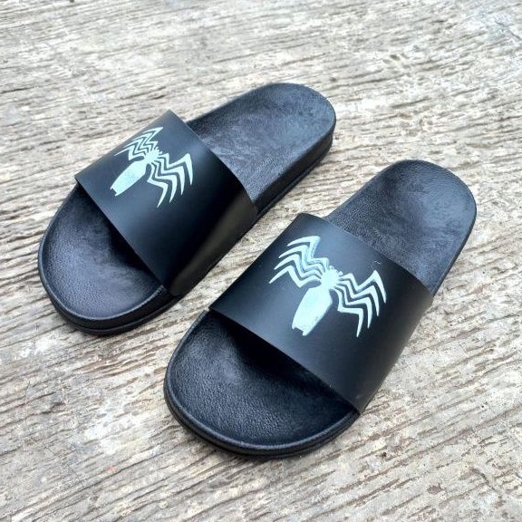 sandal selop pria dan wanita dewasa motif laba laba