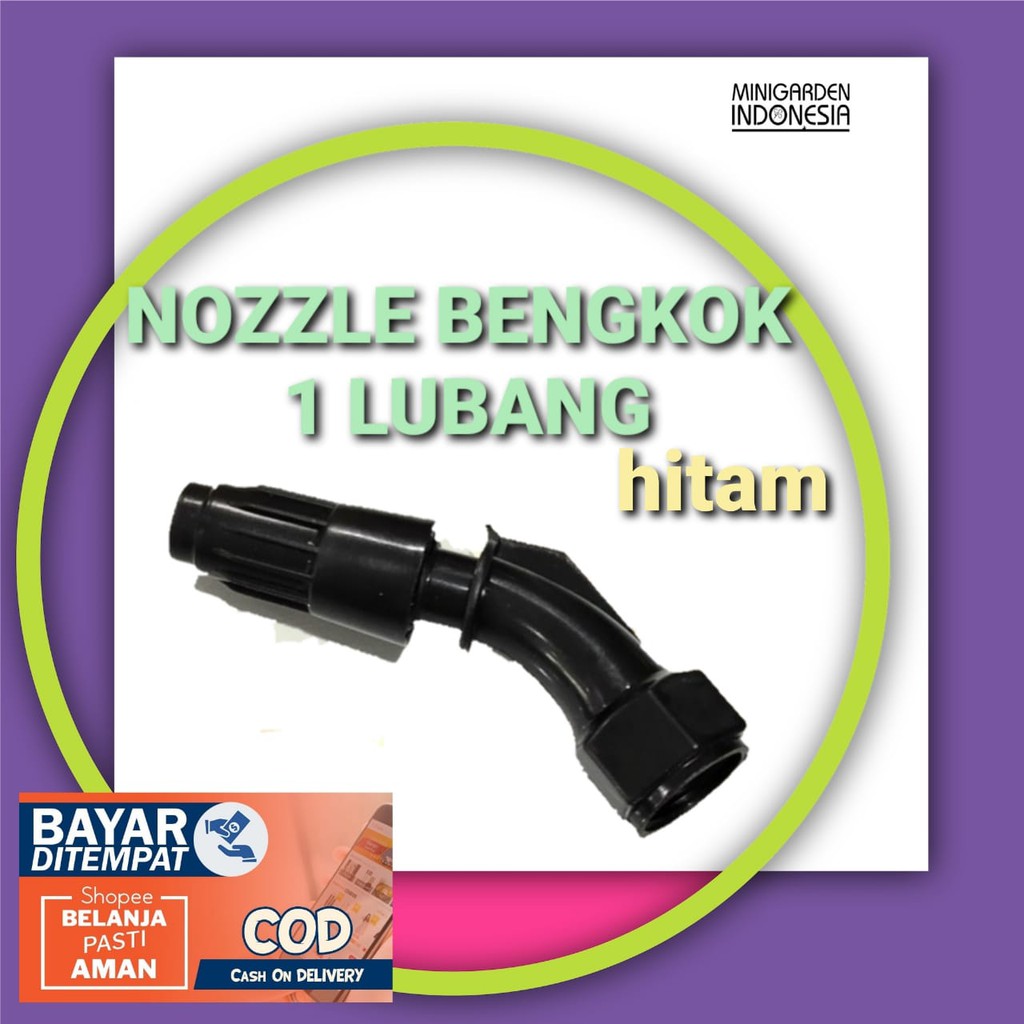 NOZZLE TEMBAK BENGKOK HITAM Spuyer Pompa semprotan Hama sprayer Elektrik 1 Lubang adjustable knapsak