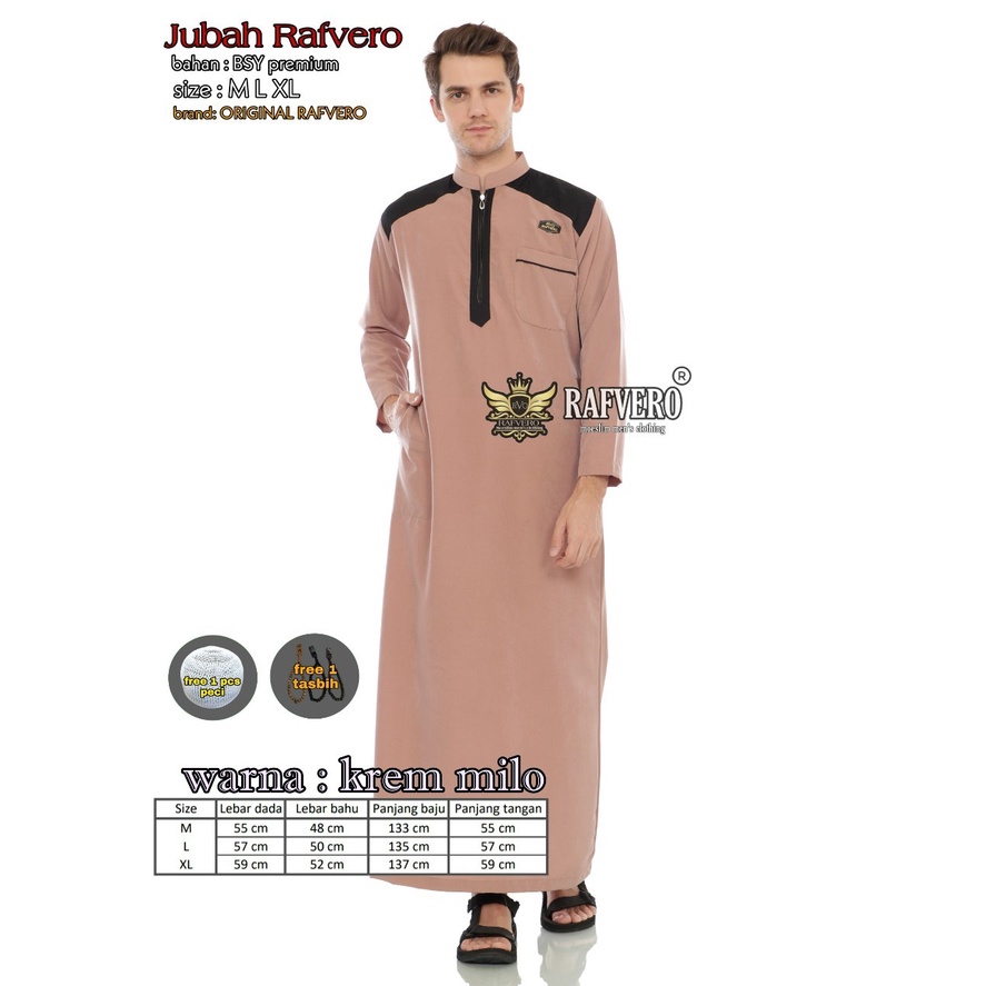 Jubah Pria / Gamis Pria Rafvero Original Rafvero Baju Mulsim Pria