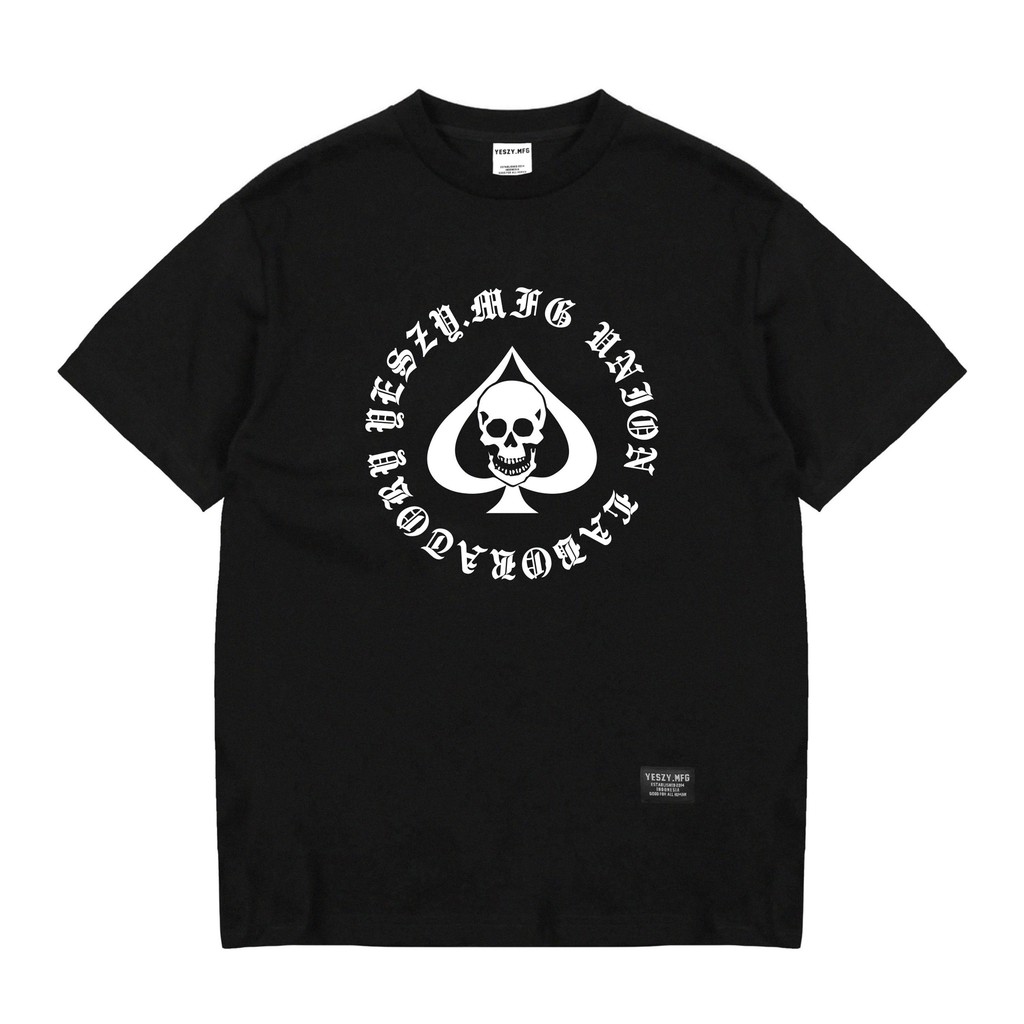 YESZY.MFG Tshirt Black Ace F. White