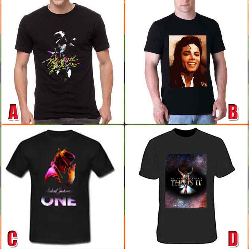 Kaos Michael Jackson Casual Tshirt Bahan Katun