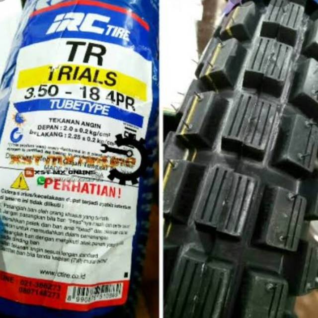 Ban luar irc 350 x 18 tr trail (bukan tubeless)