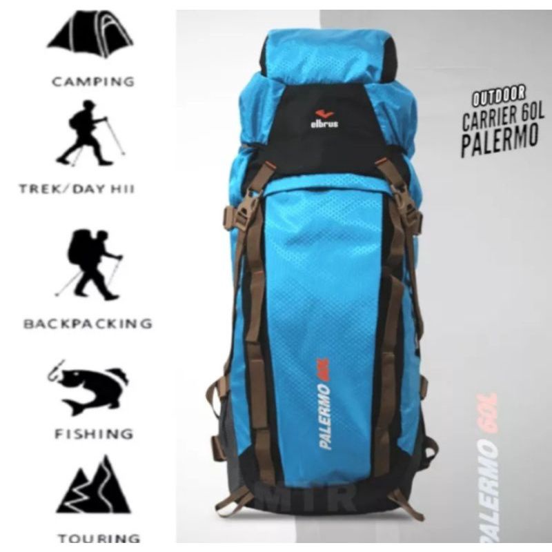 TAS RANSEL CARRIER NEW ORIGINAL ELBRUS PALERMO 60/65 LTR TAS RANSEL CARRIER GUNUNG ORIGINAL ELBRUS