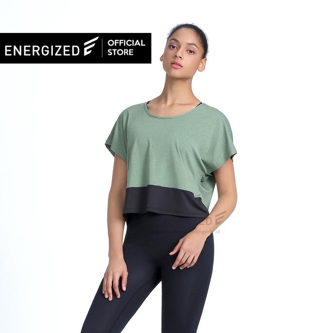 Pakaian Olahraga Wanita Energized Double Tee ( Short Top ) 801-000043