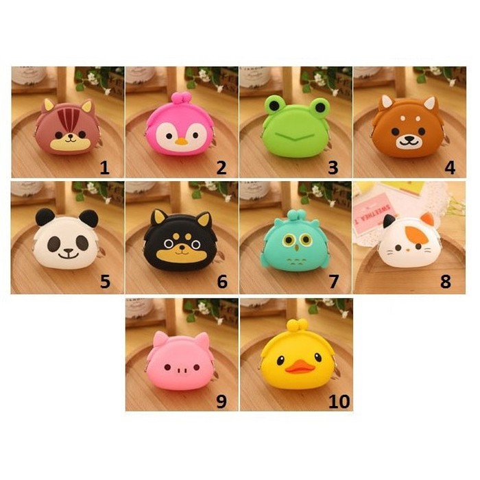 Unik Dompet Koin Headset Pouch Mini Karakter Lucu Unik Silikon Silicon Terlaris
