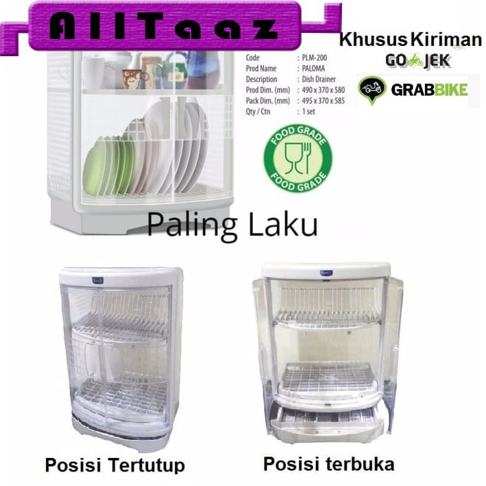RAK PIRING PLASTIK TERTUTUP ROVEGA PALOMA (BISA GOJEK)