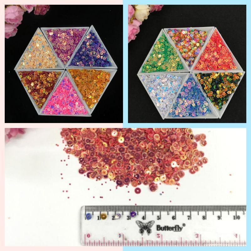 PER 5 GRAM - BORCI/SPRINKLE/MANIK MANIK/SPRINKLE SLIME/PAYET DUA KILAP/SEQUIN/SPRINKLE BULAT