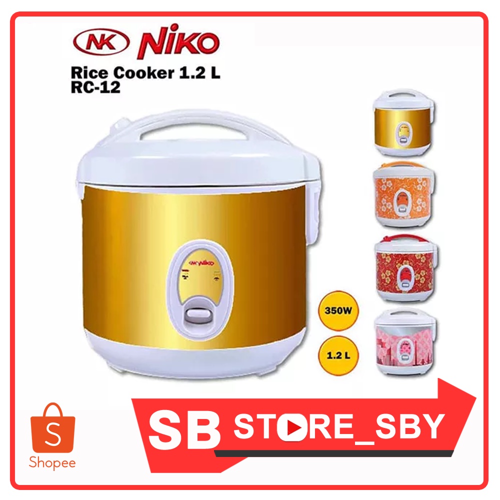 Jual Rice Cooker Niko 1,2 Liter NK 12 BTQ / WS / BG Shopee Indonesia