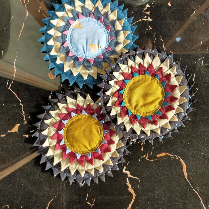 tatakan piring panci gelas kain perca tatakan anti panas