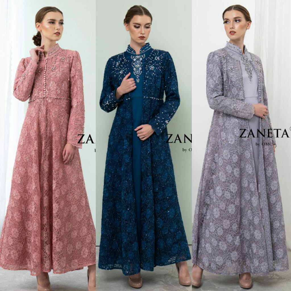 ZANETA 8222 Gamis Dress Muslim Fashion Muslim