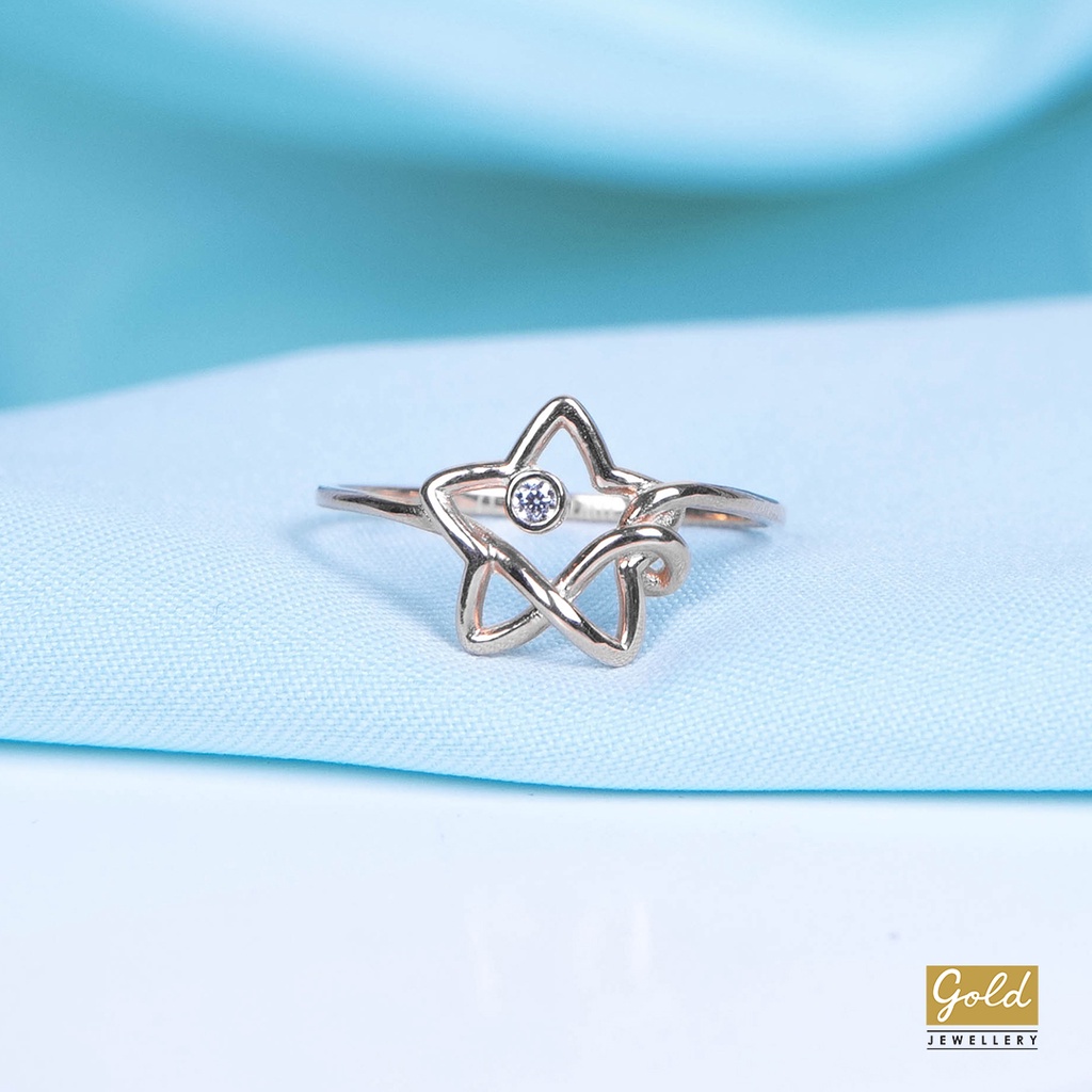 Cincin emas kuning 700 16k - XII701112100 - model bintang star