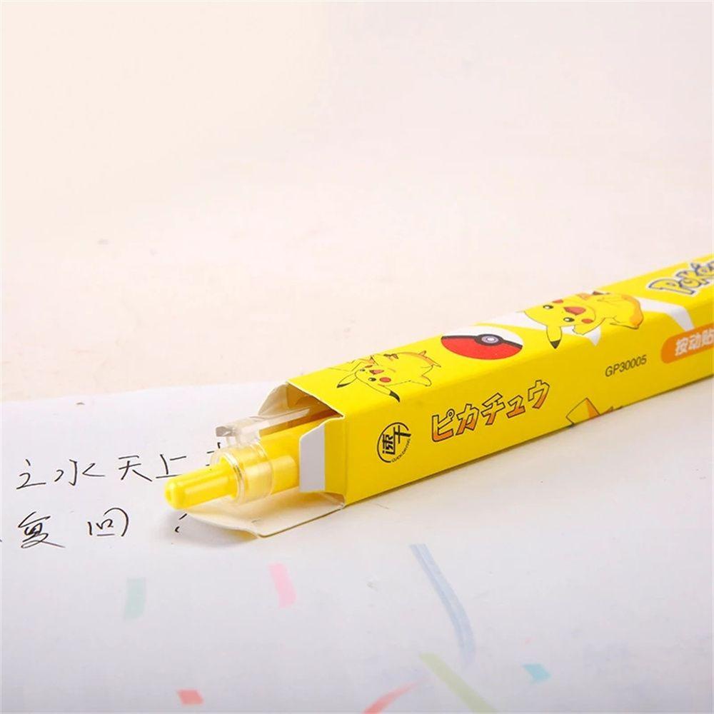 NICKOLAS1 Pikachu Pena Siswa Lucu DIY Set Press Netral Anime Figure Tanda Blind Box Pulpen