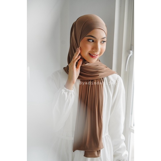 𝐁𝐘 𝐀𝐃𝐈𝐍𝐃𝐀 Pashmina Kaos Pashmina Jersey Flowy Premium Hijab Shawl Pasmina kaos rayon