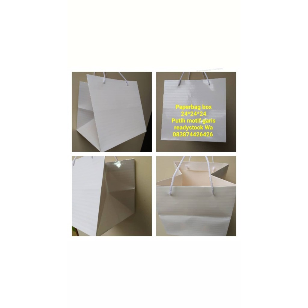 

Paperbag box nasi 22 22 24 putih glossy