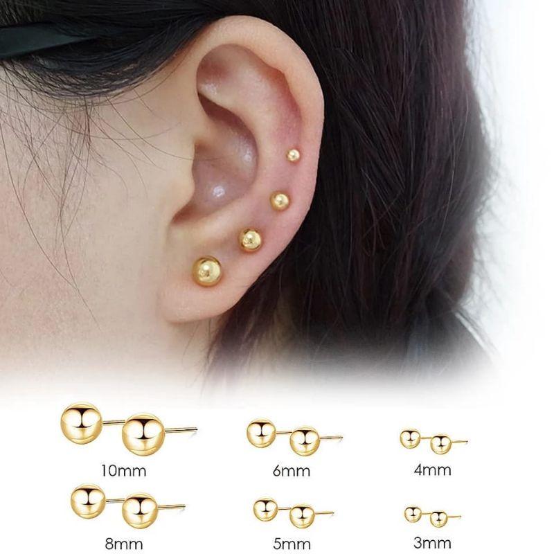 Anting Bulat Polos XUPING Emas Wanita