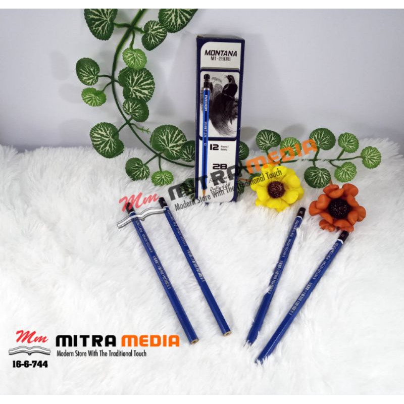 

PENSIL MONTANA 2B MT 2B01-B BIRU DAN HIJAU MURAH - Biru