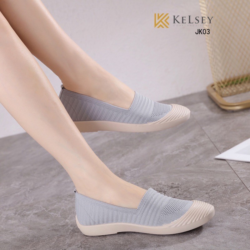 RESTOCK!! NICOLE SEPATU SLIP ON KELSEY JK03 SEPATU FLAT WANITA Sepatu Wanita Import Slip On Soft Kanvas Elastis Anti Slip