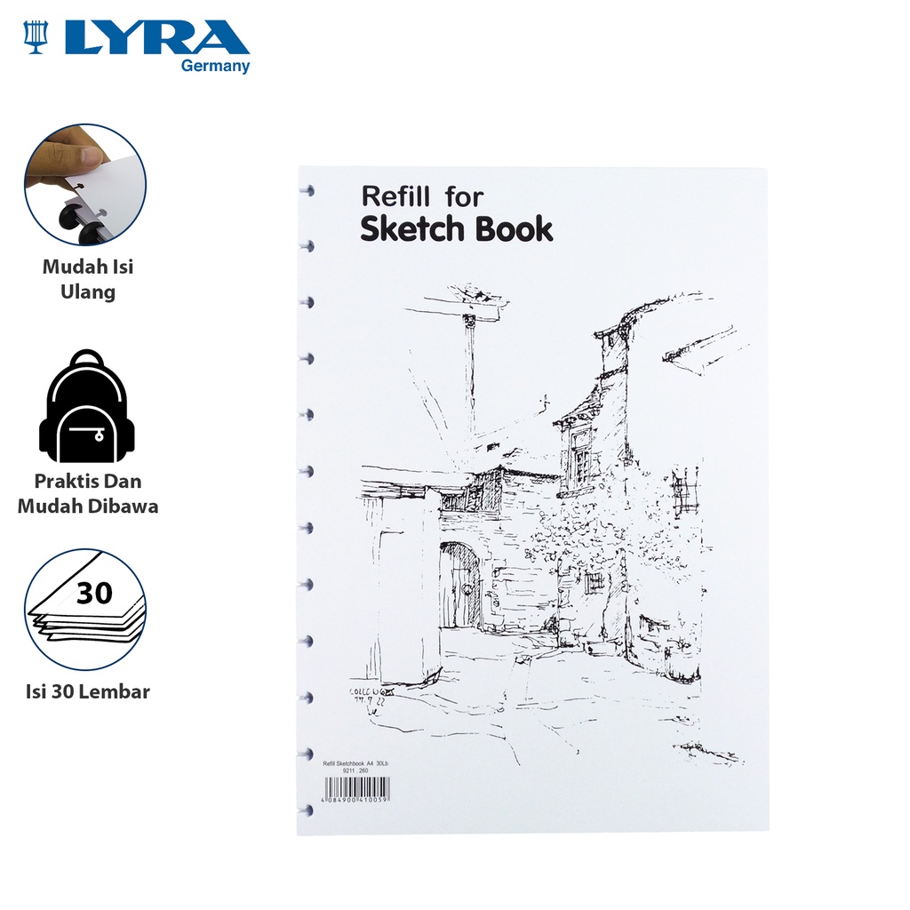 

LYRA Kertas Isi Ulang Buku Sketsa Ukuran A4 30 Lembar Sketch Book Refill Buku Bergambar LYR-9211260