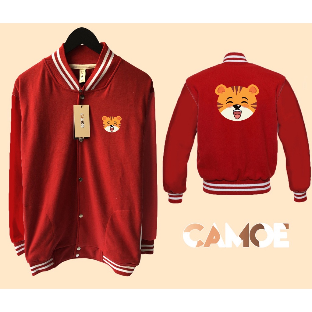jaket varsity premium desain shio macan harimau hoki