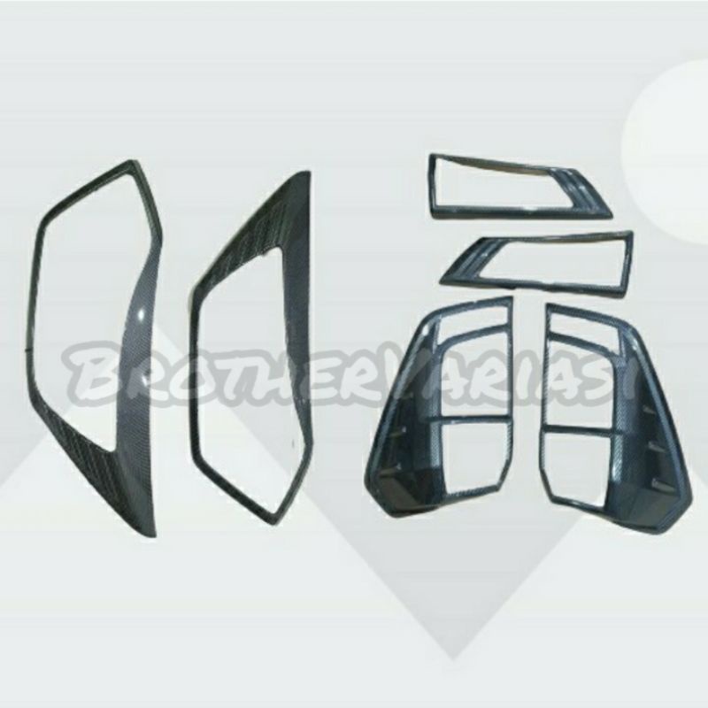 Paket Garnish Lampu Carbon Calya / Sigra New 2019 - 2020