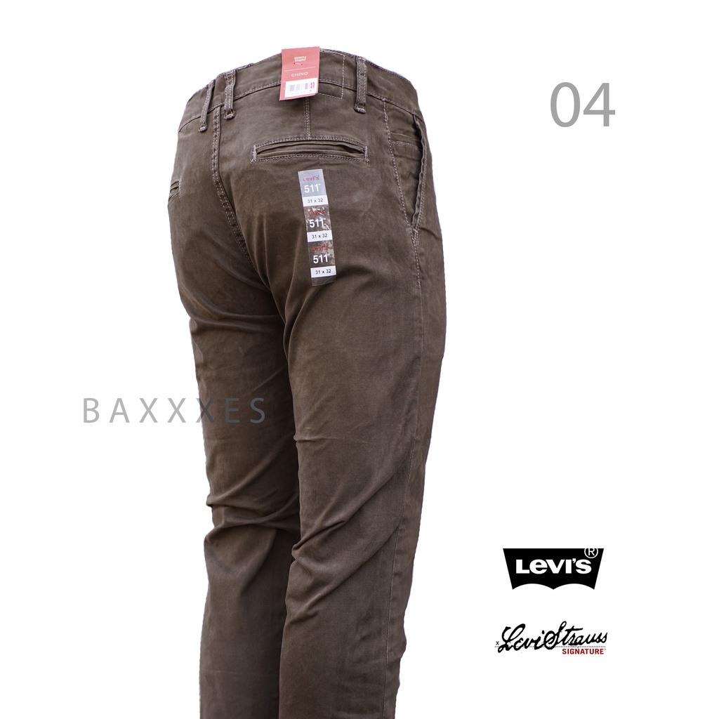 Levis 511 Chino Slim Fit - Celana Panjang Pria - Brown