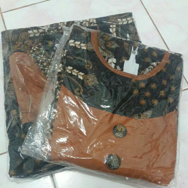 Qnunbatik Batik Keluarga/family Dress Terusan Alona Pola Burung Hitam