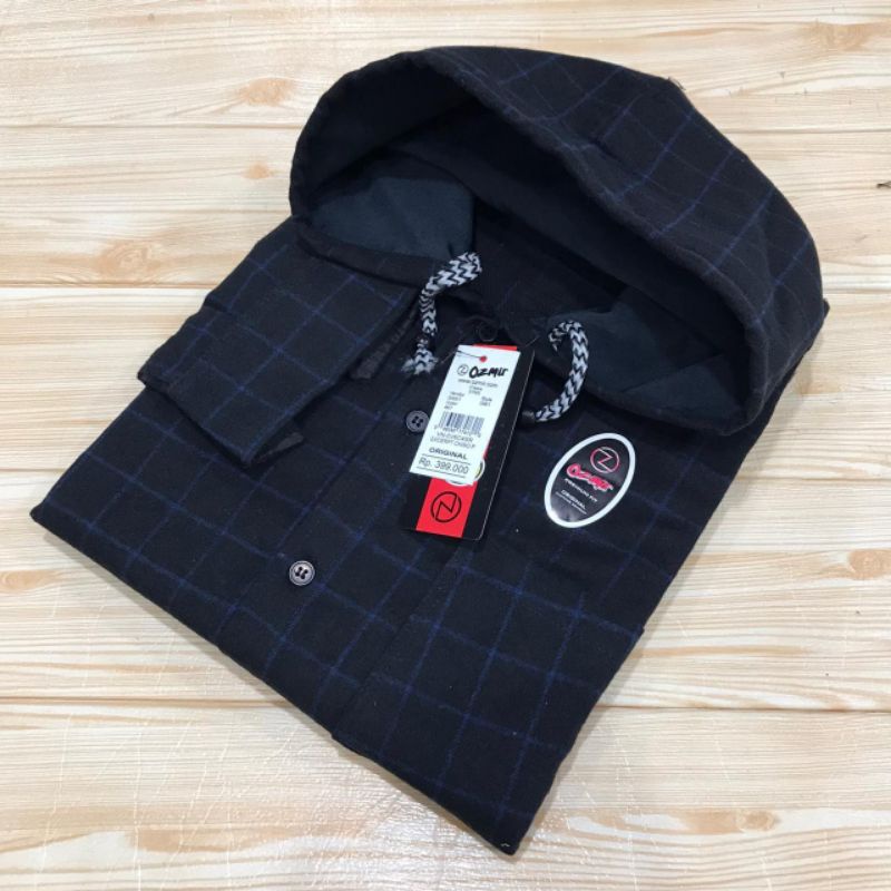 Kemeja Flanel Hoodie Pria Motif Kotak Kotak Lengan Panjang Best Seller / Kemeja Flanel Kupluk / keme