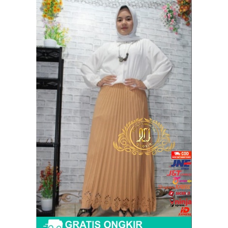 ROK PLISKET LASER / Rok Plisket Panjang Laser Cut