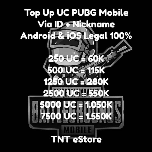 Top Up Uc Pubg Mobile 250 500 1250 100 Legal Murah Resmi Shopee - top up uc pubg mobile 250 500 1250 100 legal murah resmi shopee indonesia