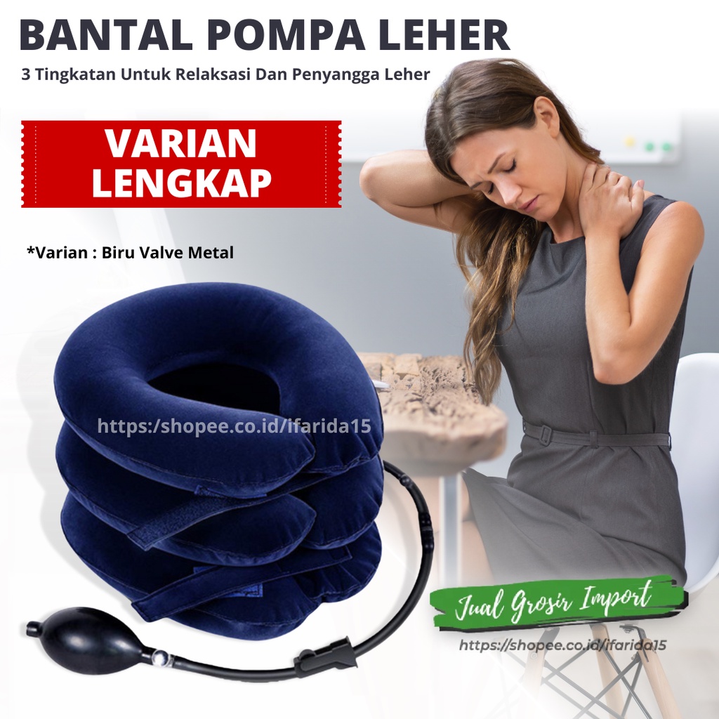 Bantal leher terapi 3 tingkat / Tractors for Cervical Spine - Penegak Leher Air cervical traction