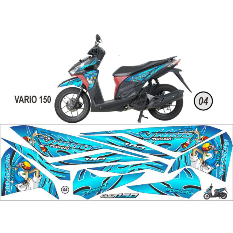 striping vario led 150 2016 - 2017 / decal vario / sticker honda vario