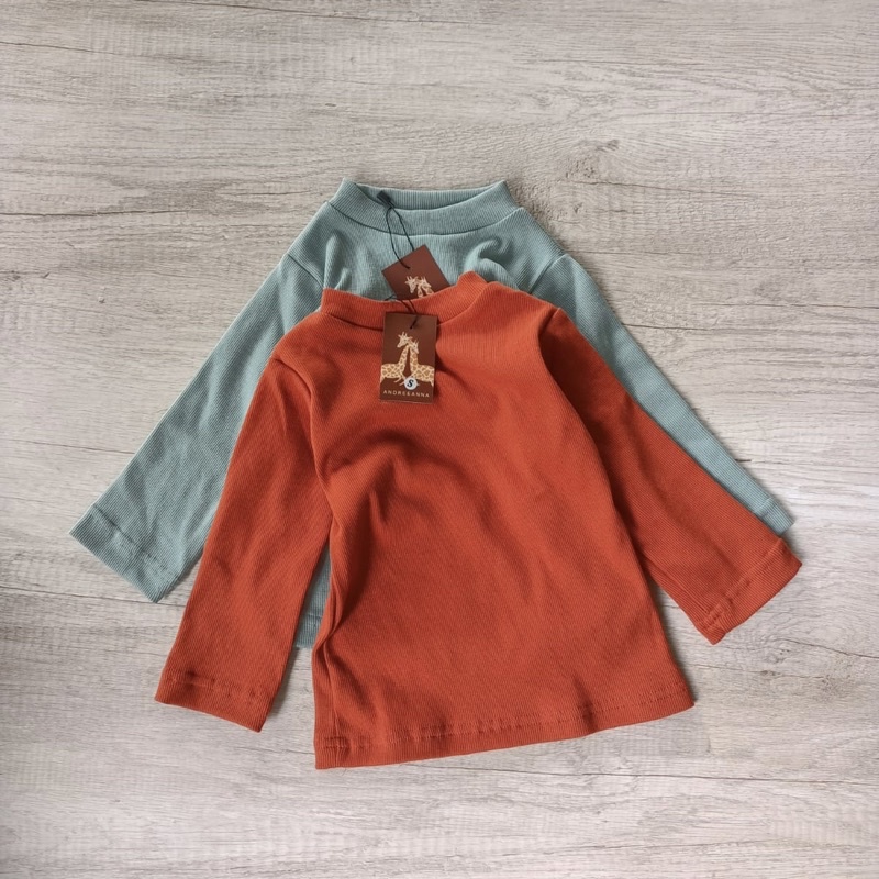 ANDREEANNA Rib Top Long Sleeve / Atasan Turtleneck Anak 1-5thn