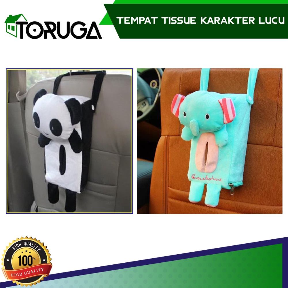 Tempat Tisu Tissue Mobil Karakter Panda Gantung Jok Kursi Belakang