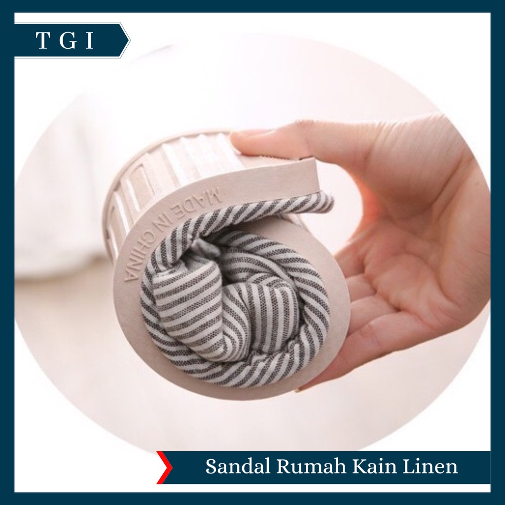 TGI - SANDAL RUMAH EMPUK NYAMAN ELEGAN MODIS / SANDAL KAMAR INDOOR HALUS MOTIF GARIS / SLIPPER SANDAL RUMAH KAIN EMPUK KAMAR TIDUR / SANDAL RUMAH PREMIUM