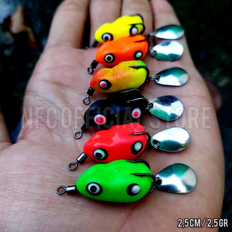 Soft frog mini 2,5 cm 2,5 gram SPESIALIS KOCOLAN Anti Mocel AUTO DITELAN