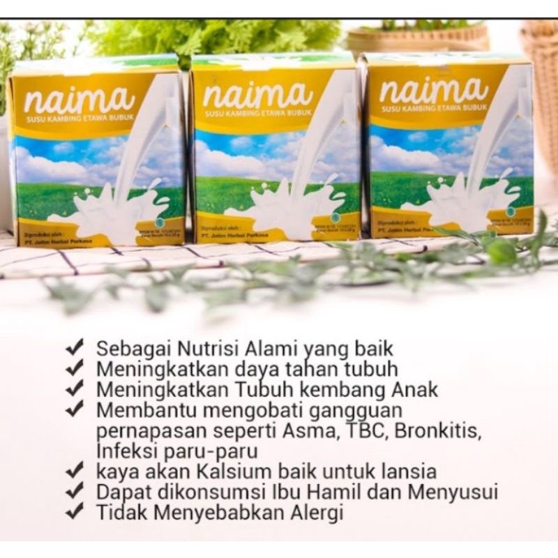 

Susu NAIMA |Susu Kambing Etawa Propolis