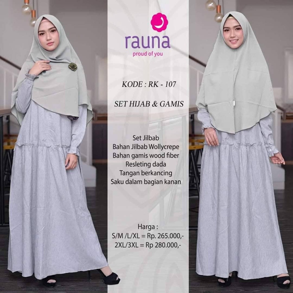 Rauna Gamis Set Hijab / RK-106 / Fashion Muslim