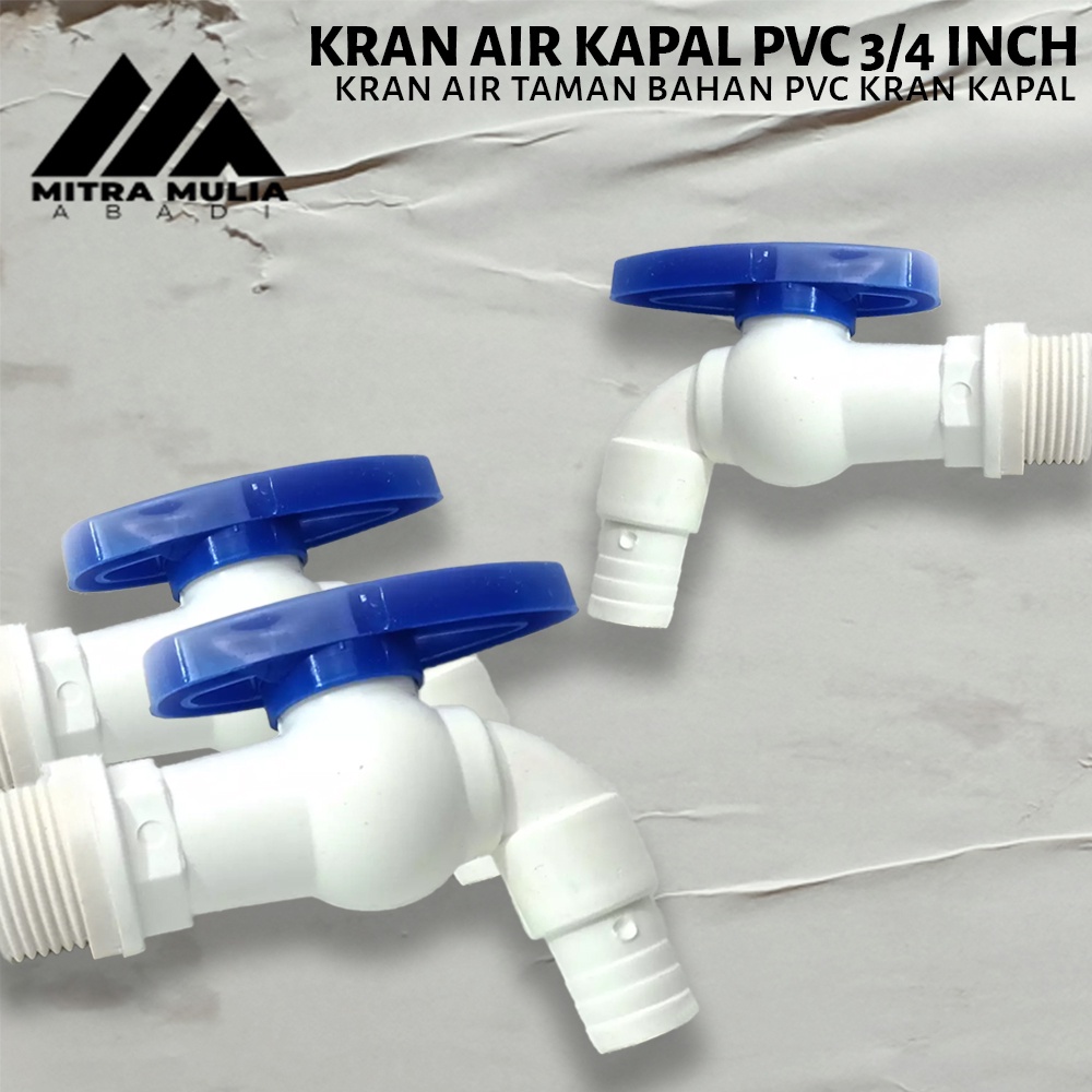 KRAN AIR KAPAL 3/4 INCH PVC KRAN TAMAN TEMBOK