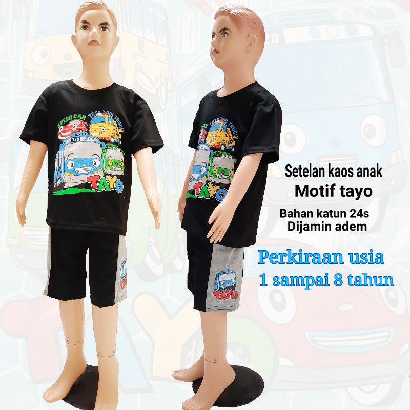 Setelan tayo setelan kaos anak laki-laki setelan kaos tayo