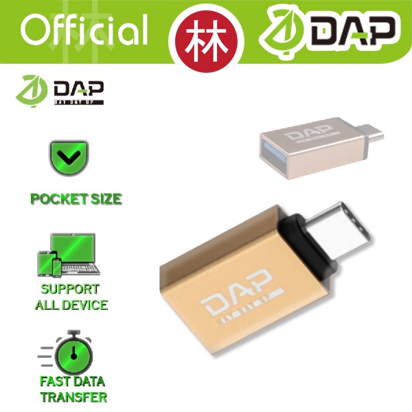 DAP OTG1-C Adapter Converter OTG USB 3.0 to Type-C 2.4A Original OTG1