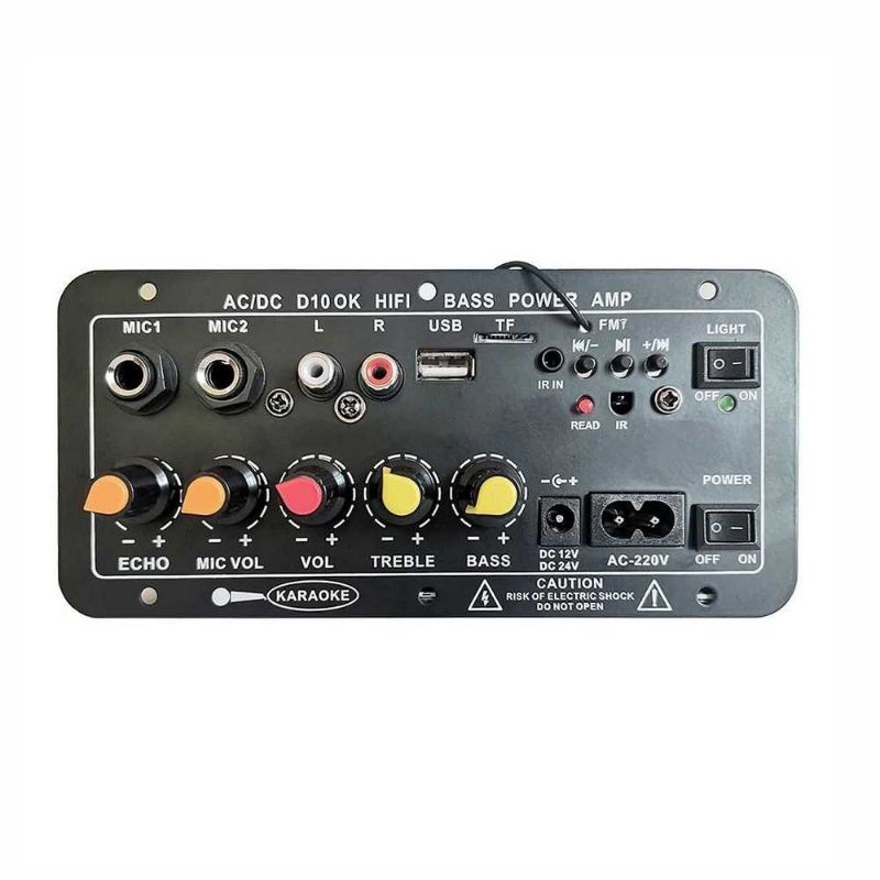 Kit Amplifier blutooth karaoke dengan 2 input mic 35 watt