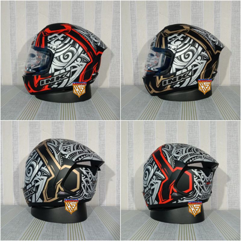 INK CL MAX MOTIF SERI #8 | FULL FACE | SINGLE VISOR | SNI