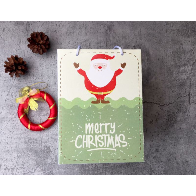 

(Ready Stock) Tas Christmas / Tas Custom / Tas Kertas Custom / Paperbag Christmas / Tas Toples Kue Kering