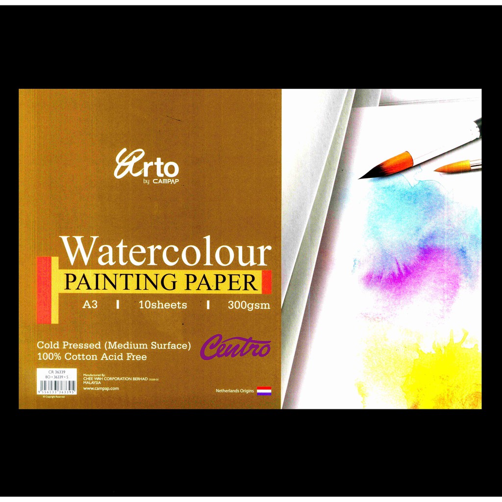 

Arto Watercolour Painting Paper A3 300 Gsm Kertas Cat Air 100% Cotton