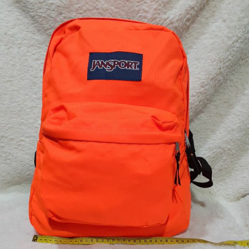 Tas Ransel Second / Preloved / JANSPORT Oranye neon Backpack / Bekas