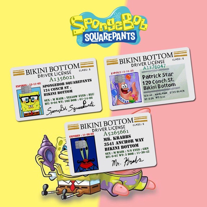 SPONGEBOB SERIES | STICKER ATM / KARTU ATM / Stiker Atm / DEBIT / CREDIT CARD