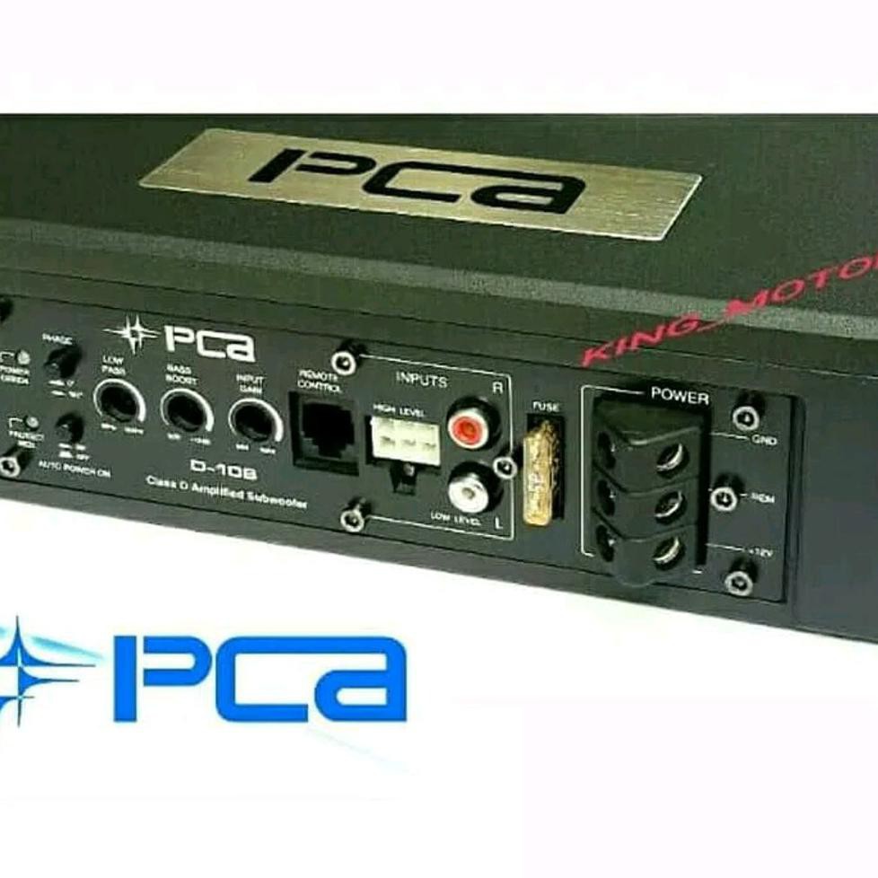 BASSTUBE SUBWOOFER KOLONG SLIM AKTIF PCA D108 10INCH- AKSESORIS INTERIOR MOBIL