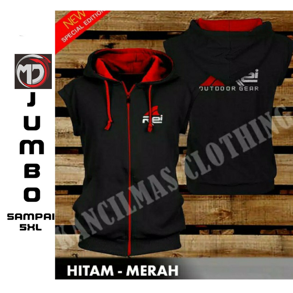 Rompi Lapangan/Outdoor/Bodyvest Pria Hitam Big Size Jumbo S M L XL XXL 3XL 4XL 5XL